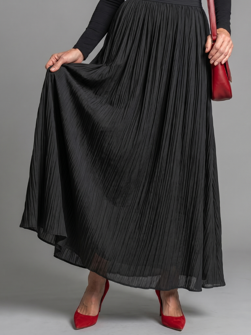 Gertrude | Kleid mit Rollkragen und Plisseerock