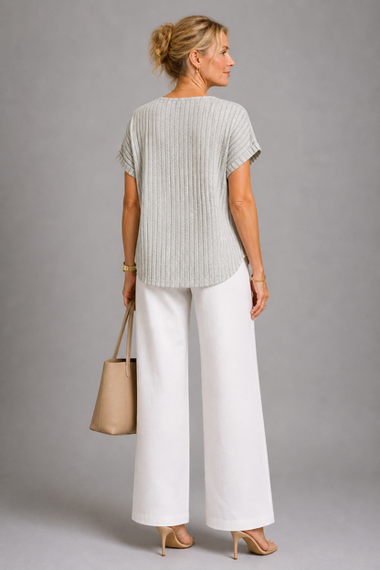 Hannelore | Stricktop mit Knopfleiste