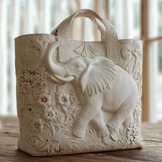 Karina | Gesteppte Tragetasche mit Motiv Elefant