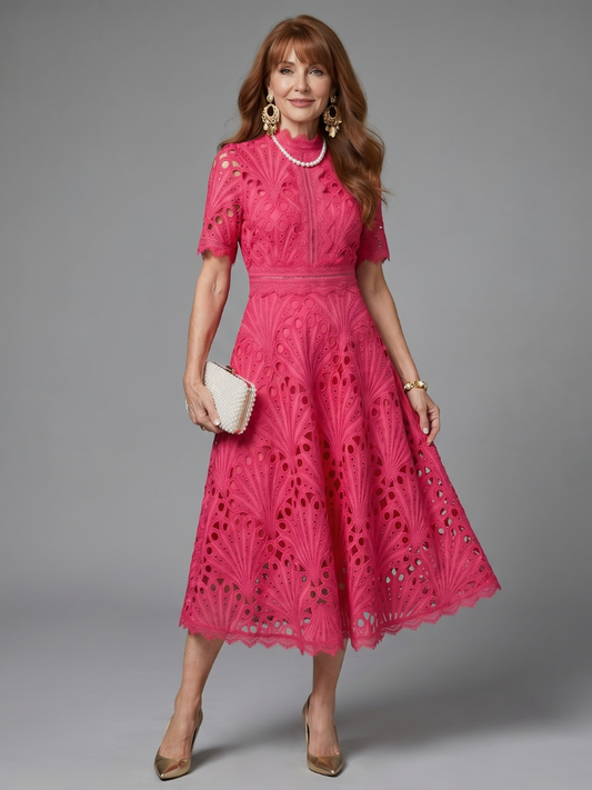 Aurelie | Spitzenkleid in Pink