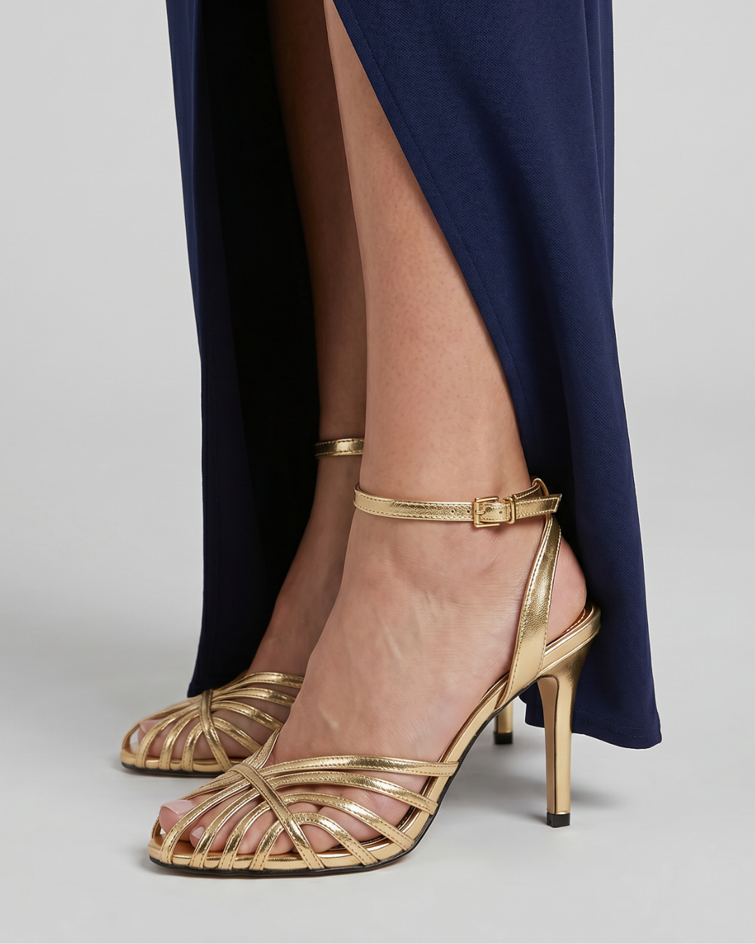 Mechthild | Stiletto-Sandalette in Gold
