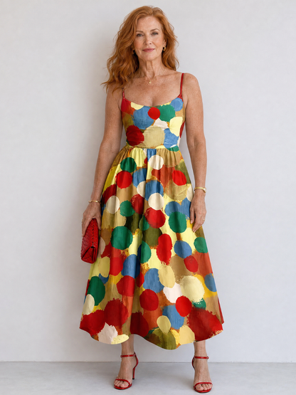 Meike | Midikleid mit großen Punkten