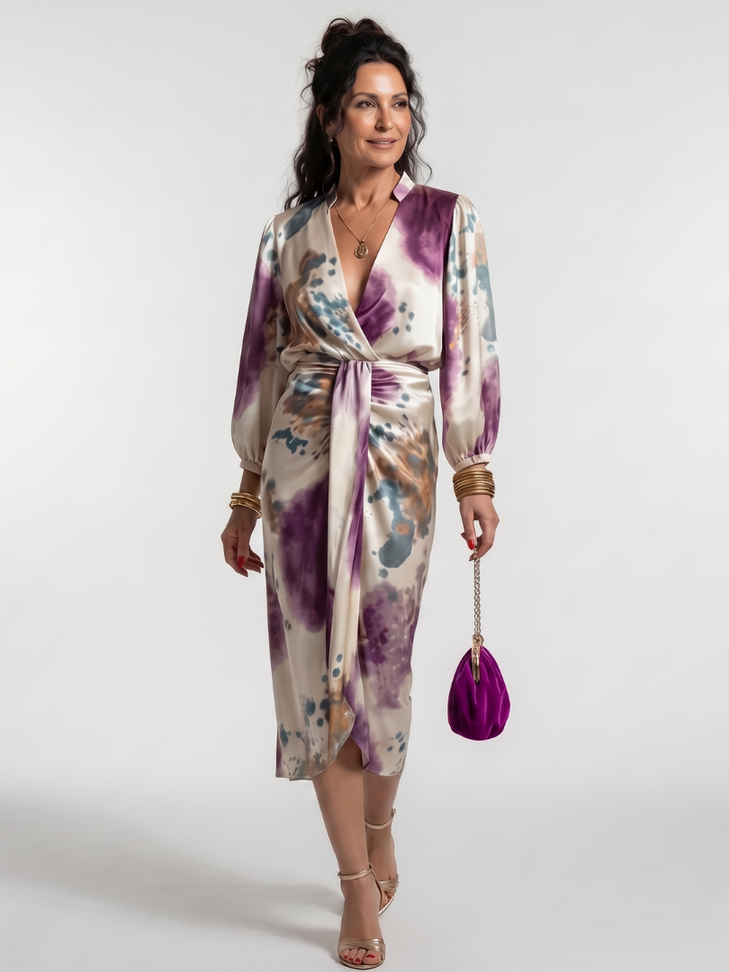 Juliane | Wickelkleid mit Aquarelldruck