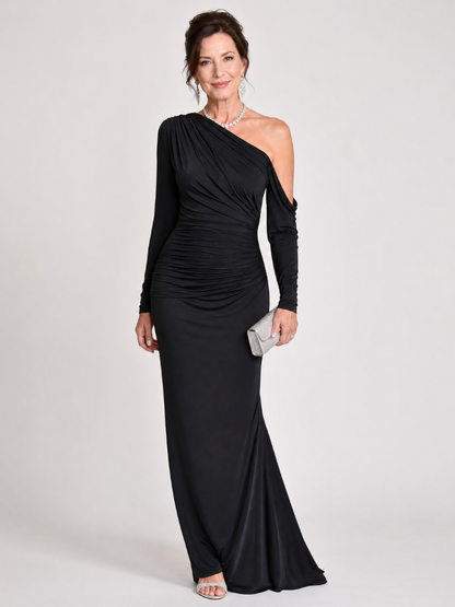 Verena | Maxikleid mit One-Shoulder-Ausschnitt
