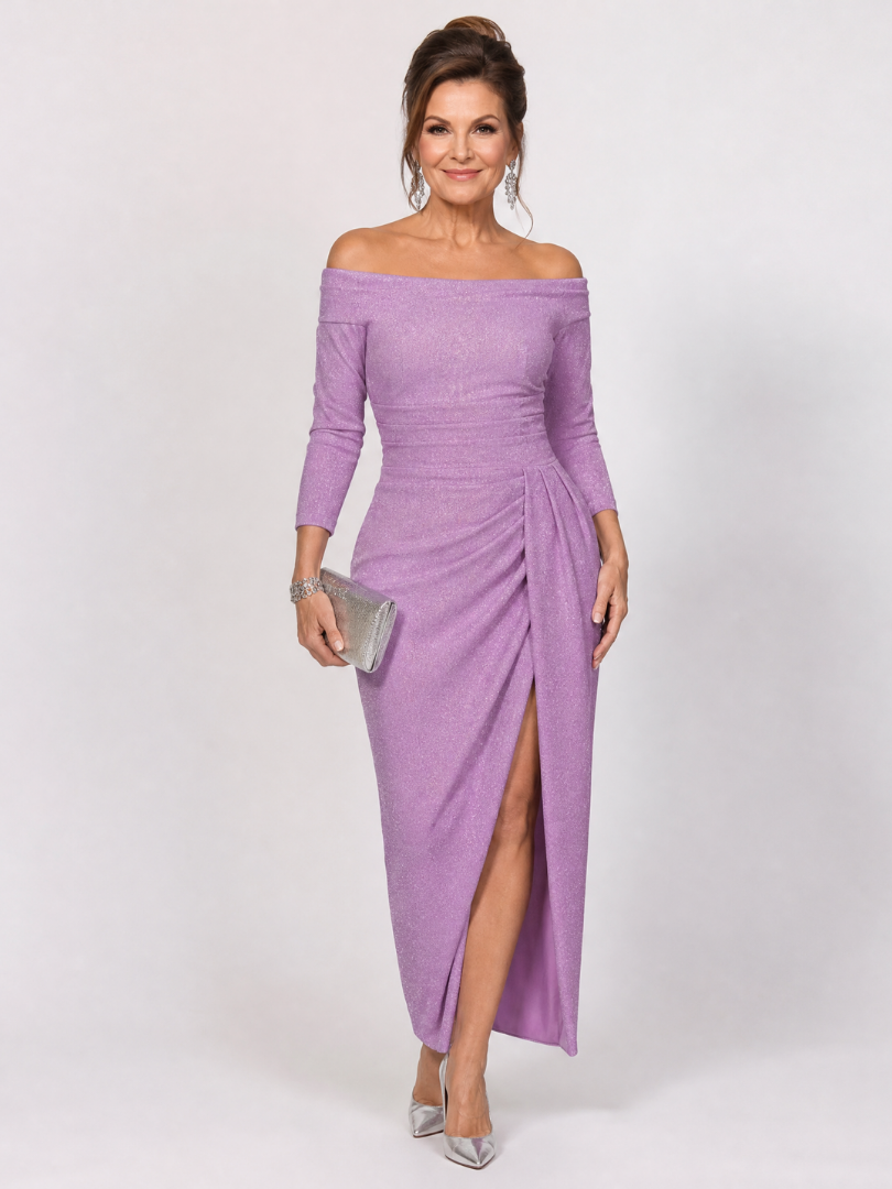 Wilma | Midikleid mit schulterfreiem Ausschnitt