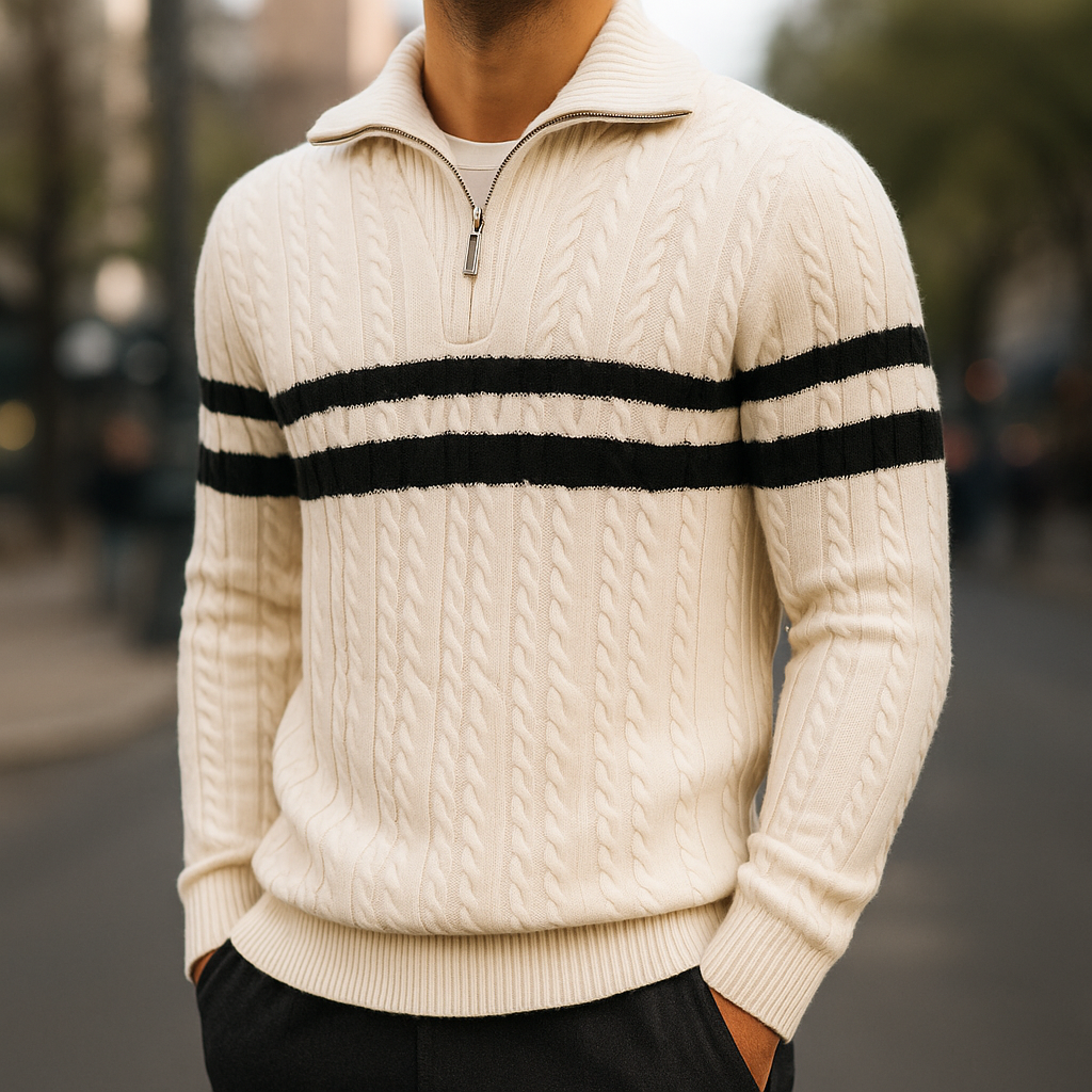 Paula-Luise | Pullover in Merino-Optik mit Streifen