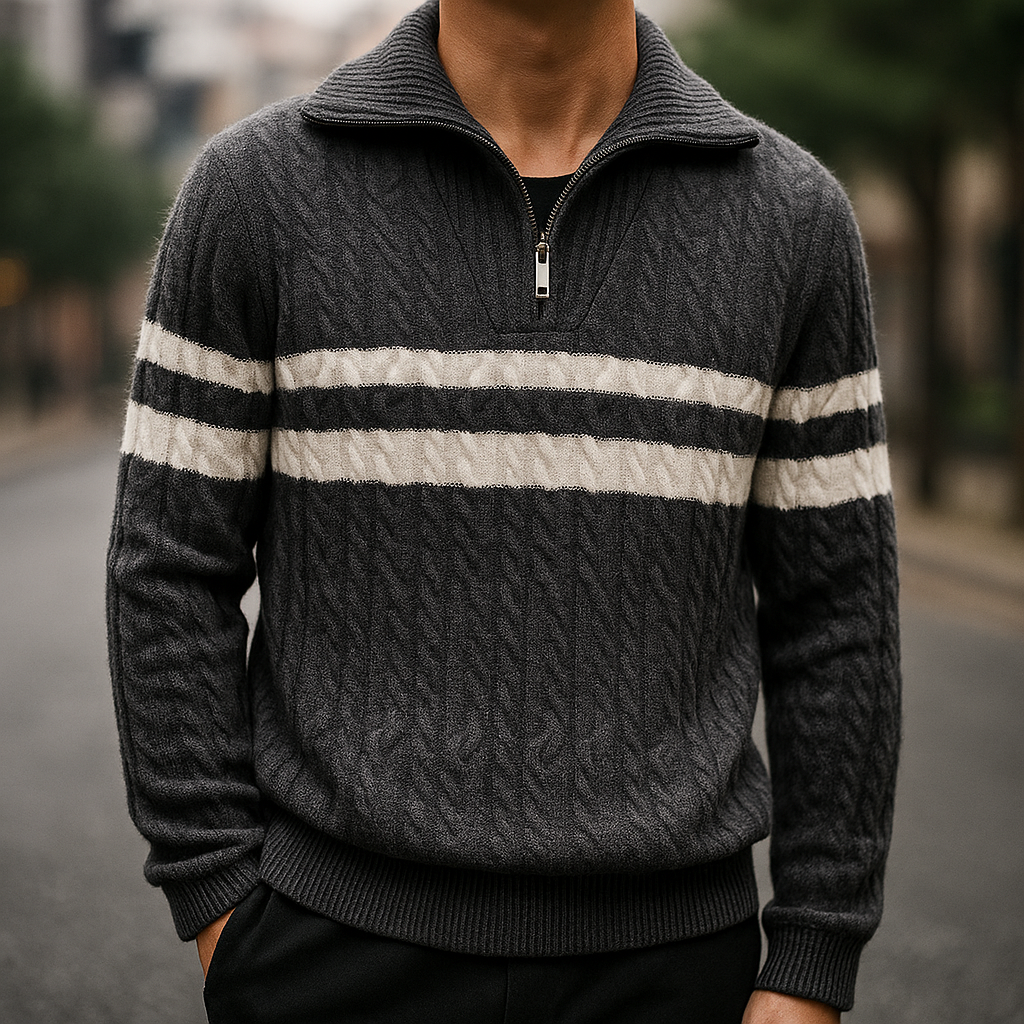 Paula-Luise | Pullover in Merino-Optik mit Streifen