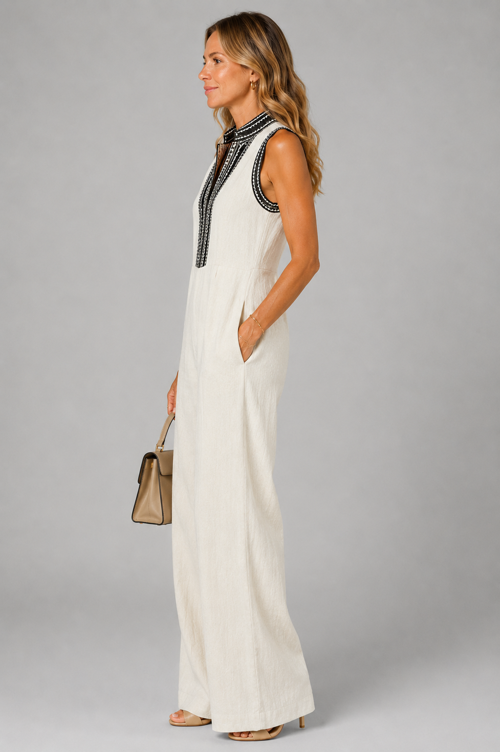 Silke | Jumpsuit mit Stickerei