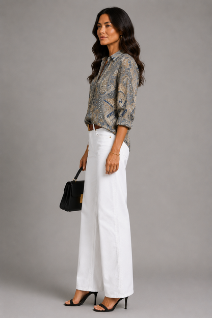 Irmgard | Bluse mit Paisleymuster