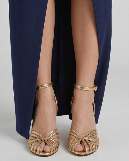 Mechthild | Stiletto-Sandalette in Gold