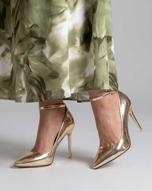 Marlene | Metallic-Pumps in Gold