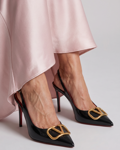 Charlotte | Slingback-Pumps in Schwarz