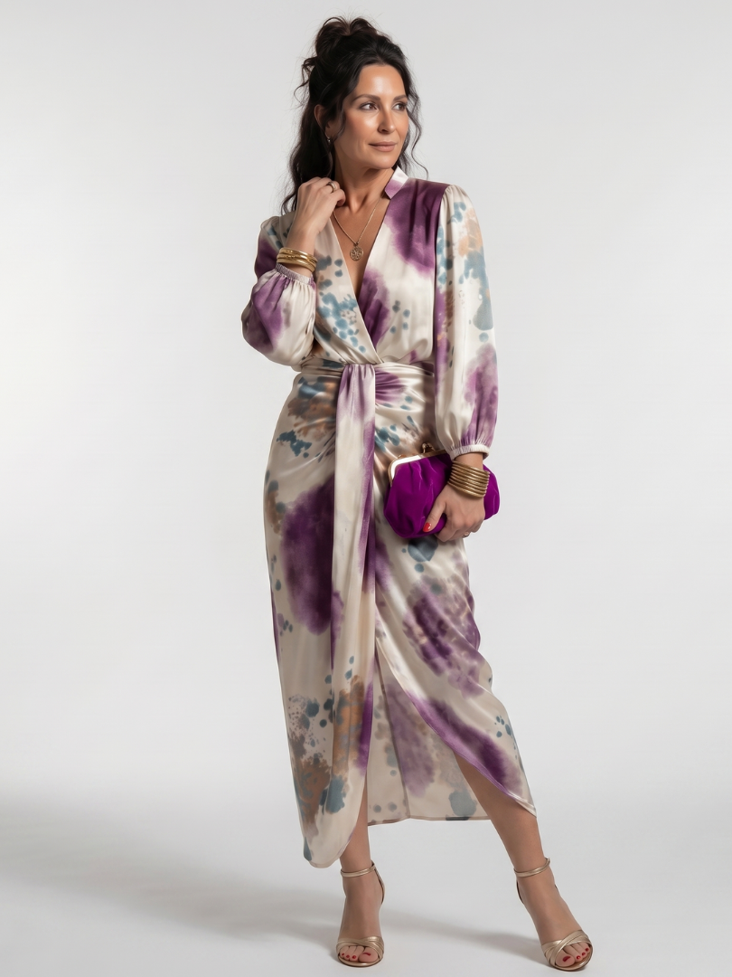 Juliane | Wickelkleid mit Aquarelldruck