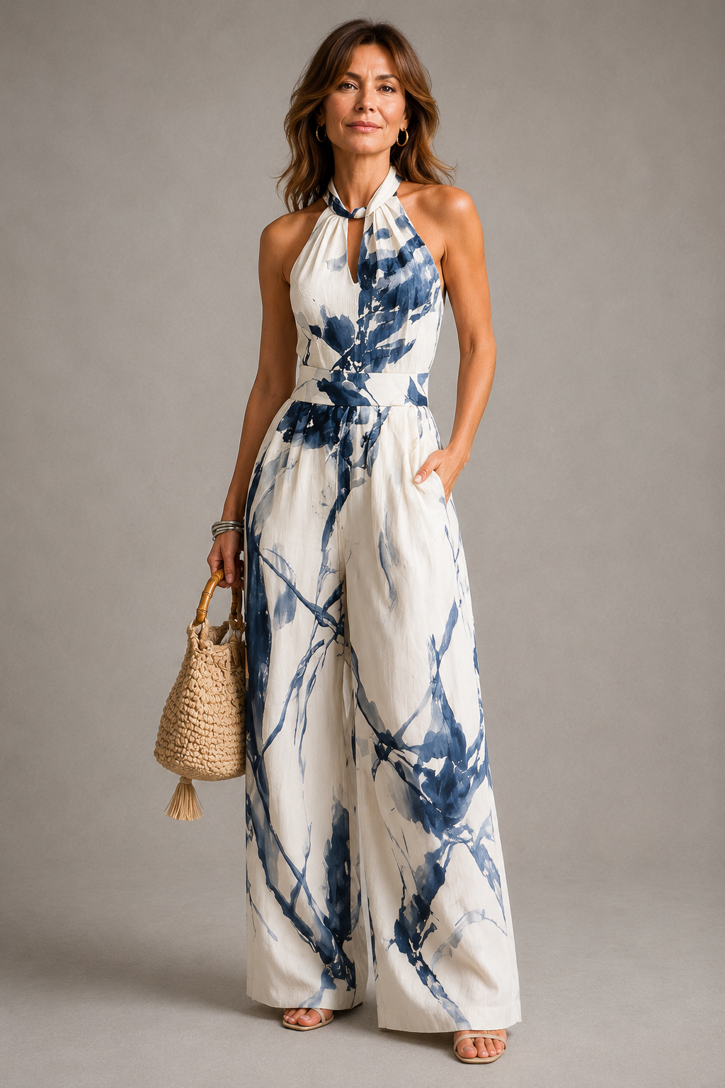 Britta | Jumpsuit mit Batikmuster