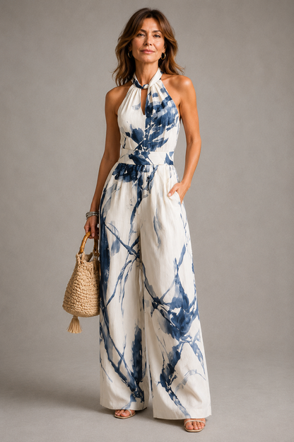 Britta | Jumpsuit mit Batikmuster