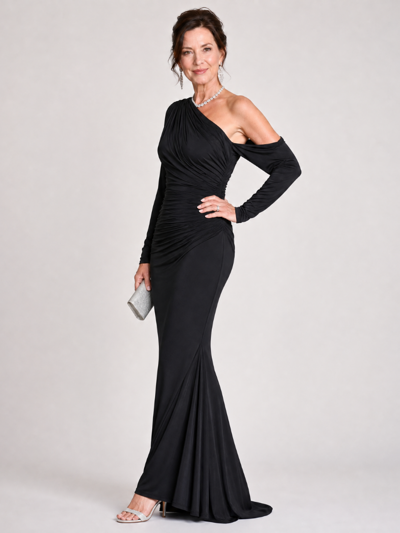 Verena | Maxikleid mit One-Shoulder-Ausschnitt