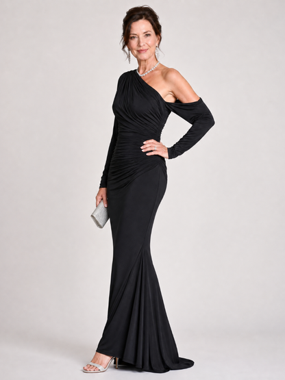 Verena | Maxikleid mit One-Shoulder-Ausschnitt