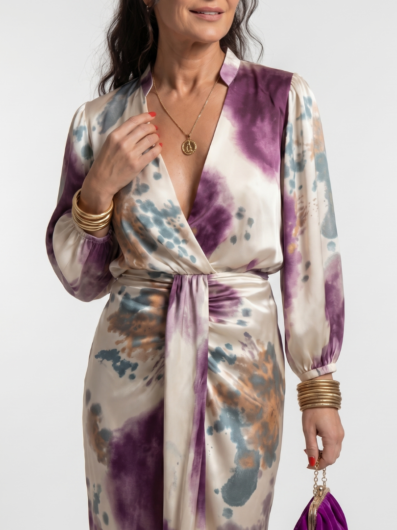 Juliane | Wickelkleid mit Aquarelldruck