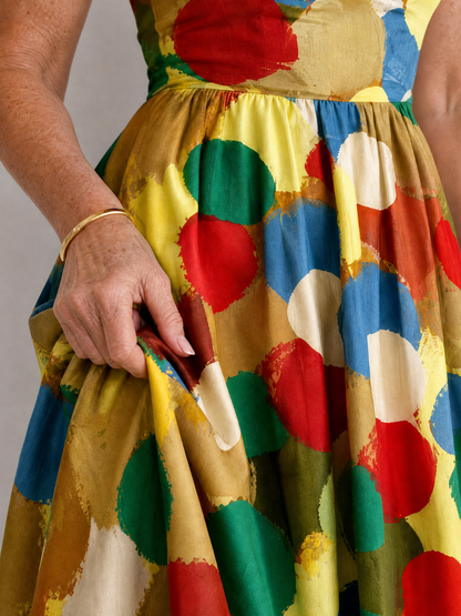 Meike | Midikleid mit großen Punkten