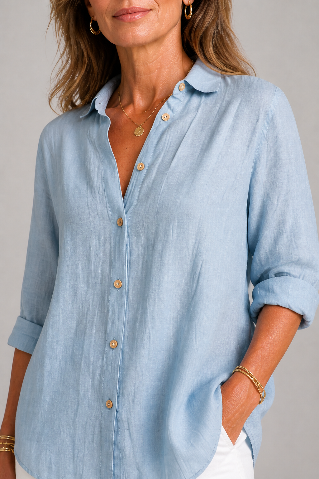 Hedda | Bluse in Hellblau