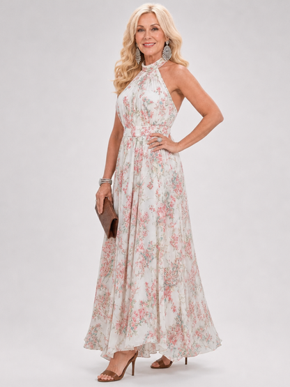 Hermine-Sophie | Midikleid mit Streublüten auf Creme