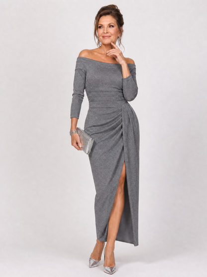 Wilma | Midikleid mit schulterfreiem Ausschnitt