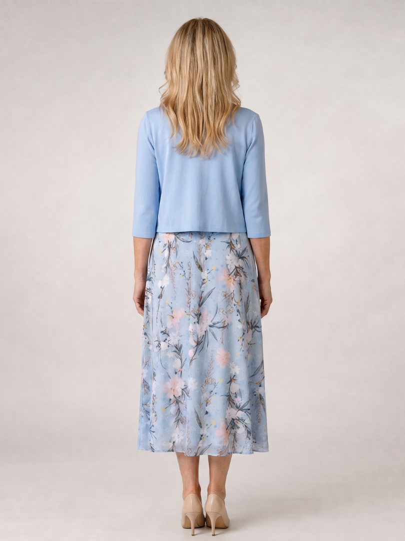 Edda | Midikleid mit Blütendruck und passendem Bolero
