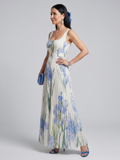 Berthilde-Luise | Plisseekleid mit Irisdruck