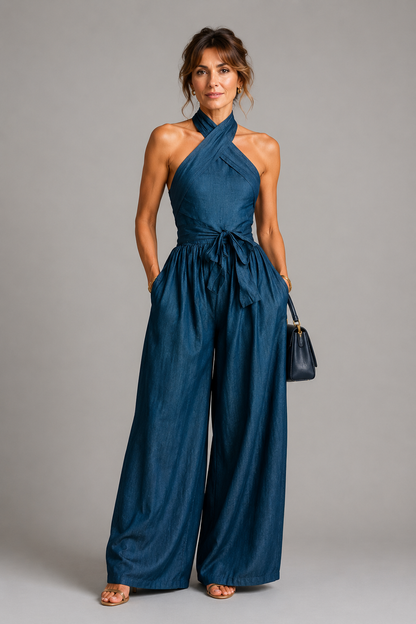 Petra | Jumpsuit mit Bindegürtel