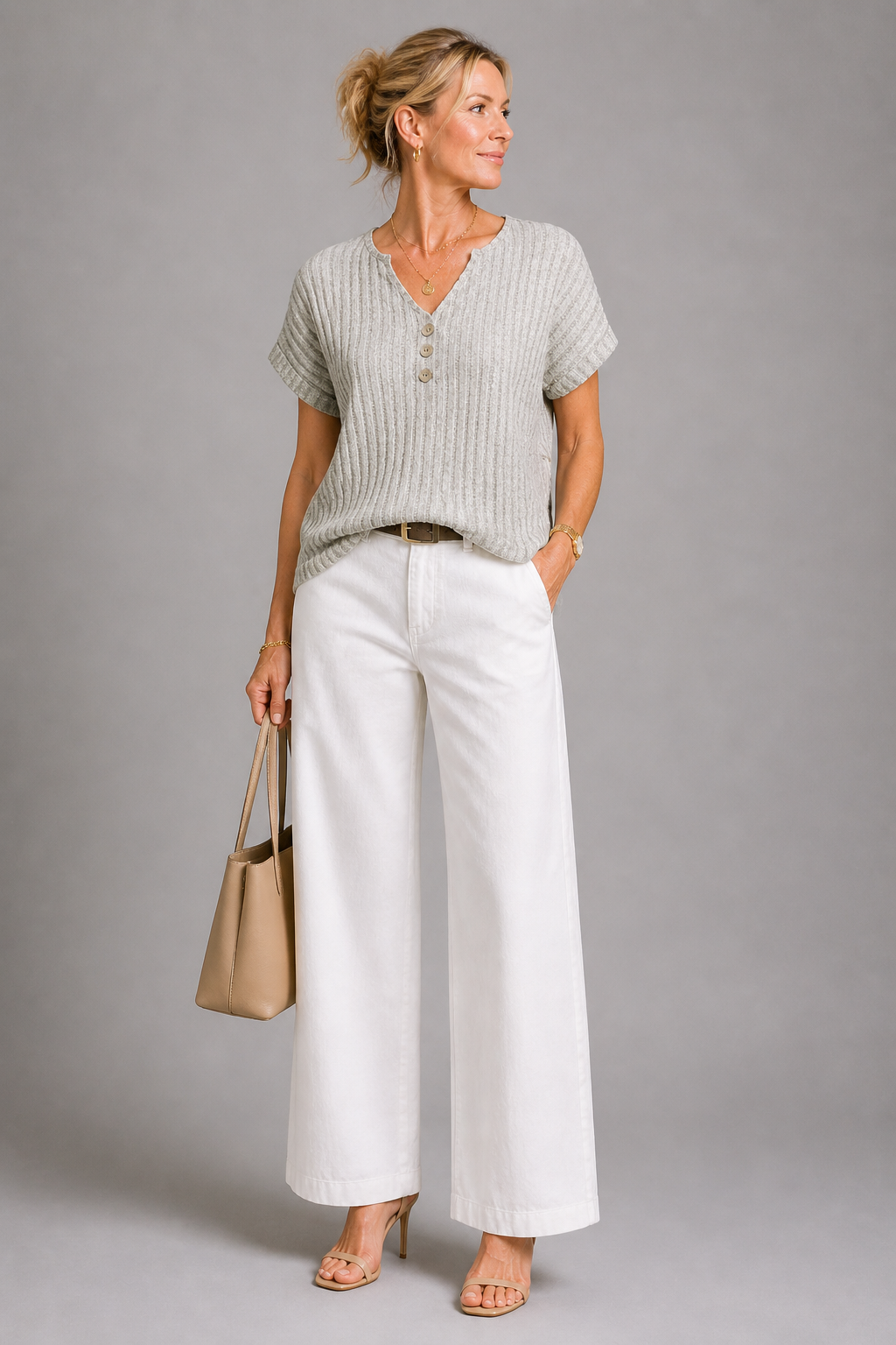Hannelore | Stricktop mit Knopfleiste