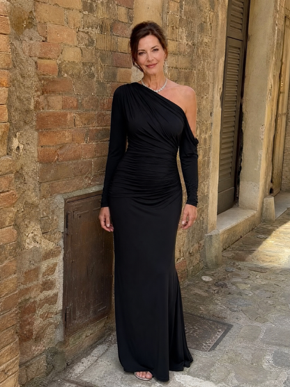 Verena | Maxikleid mit One-Shoulder-Ausschnitt