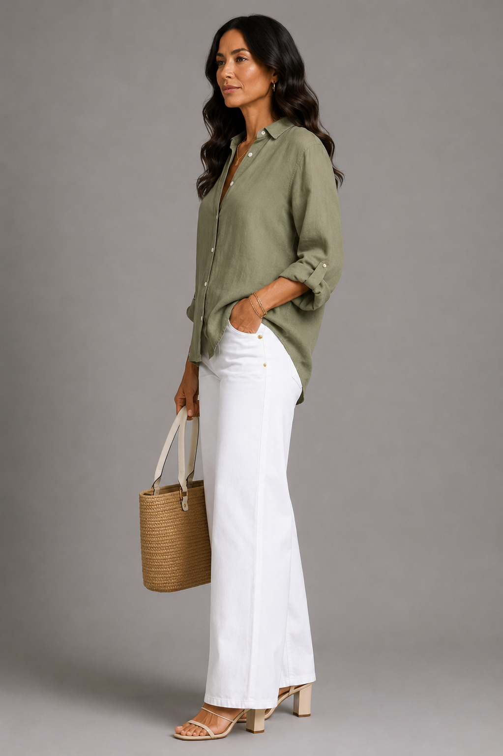 Gertrud | Bluse in Oliv