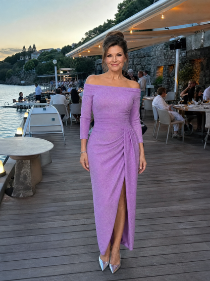 Wilma | Midikleid mit schulterfreiem Ausschnitt