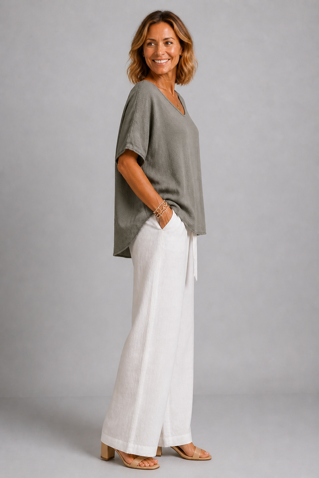 Hilde | Top in Leinenoptik