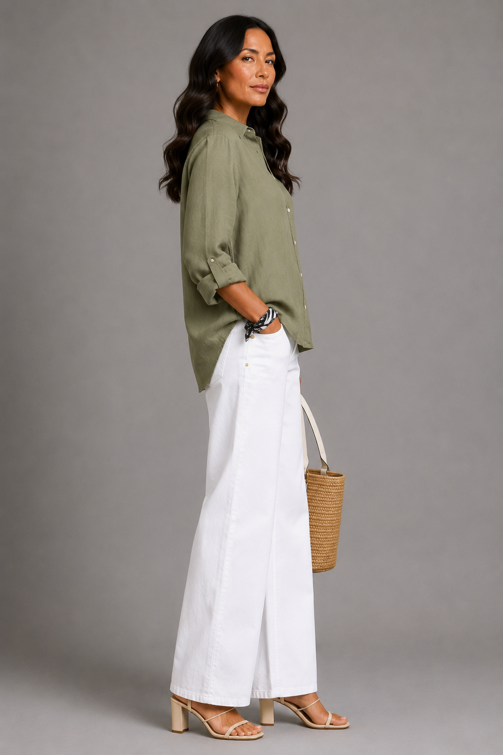 Gertrud | Bluse in Oliv