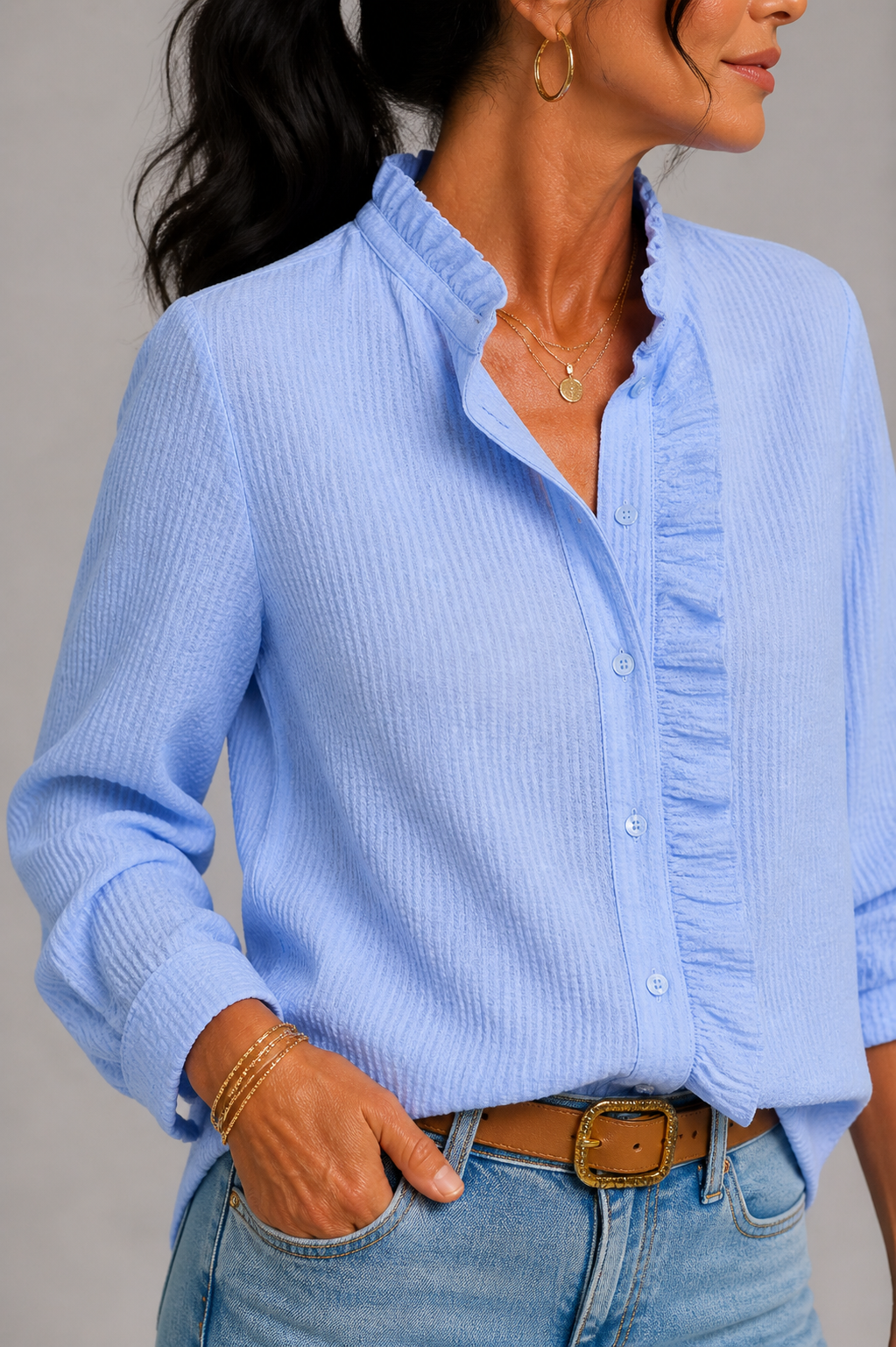 Ellen | Bluse mit feinen Streifen