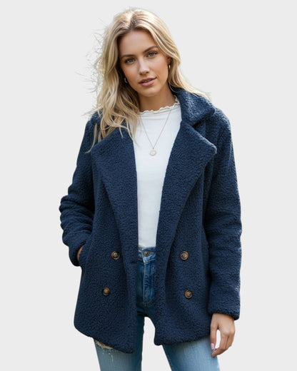 Ada | Cremefarbener Teddy-Kurzmantel