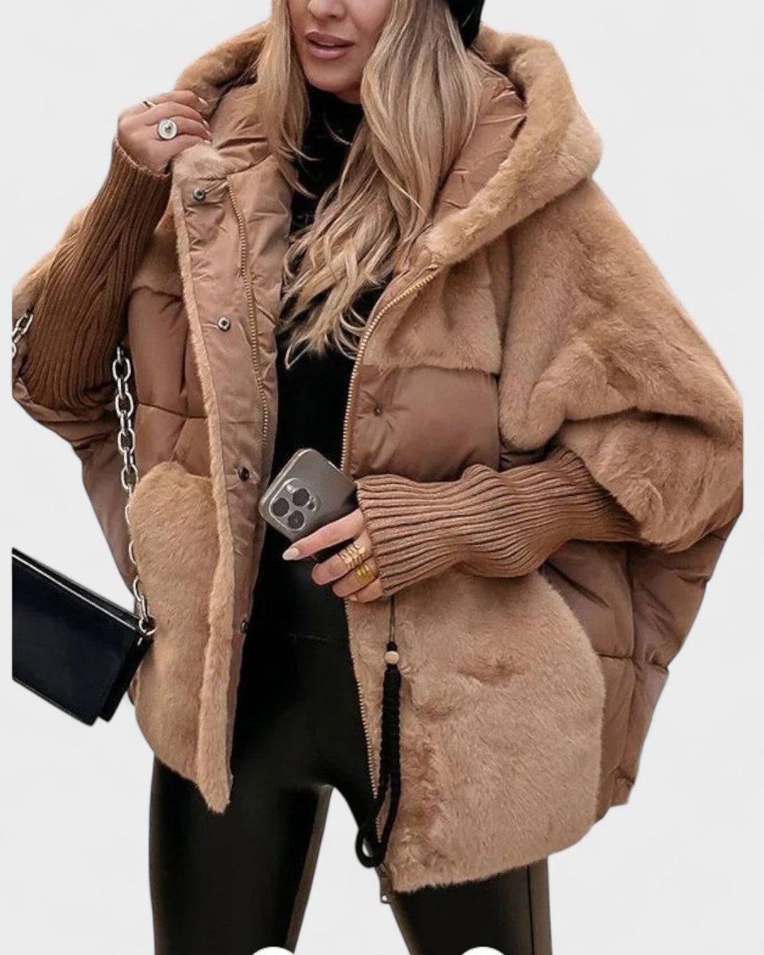Ailsa | Steppjacke mit Kunstfellbesatz