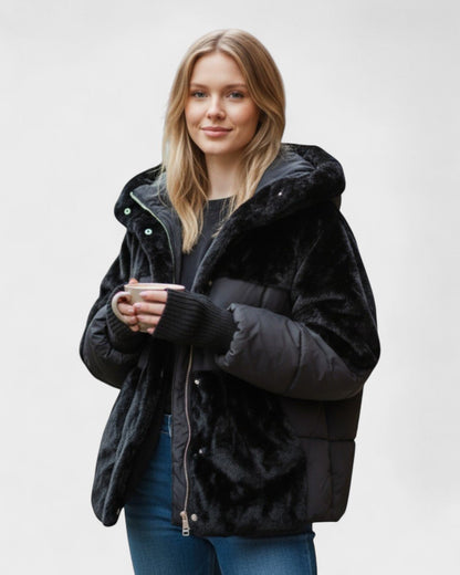 Ailsa | Steppjacke mit Kunstfellbesatz