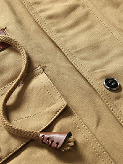 Adrian | Camelfarbene Outdoorjacke mit Kapuze