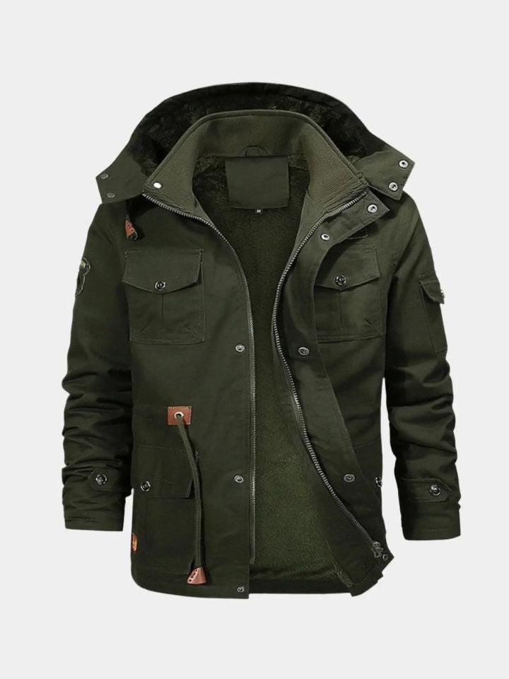 Adrian | Camelfarbene Outdoorjacke mit Kapuze