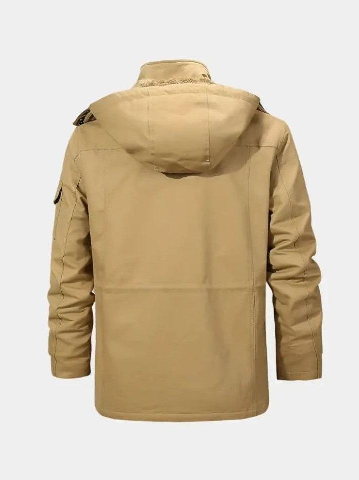 Adrian | Camelfarbene Outdoorjacke mit Kapuze