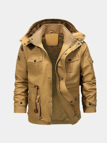 Adrian | Camelfarbene Outdoorjacke mit Kapuze