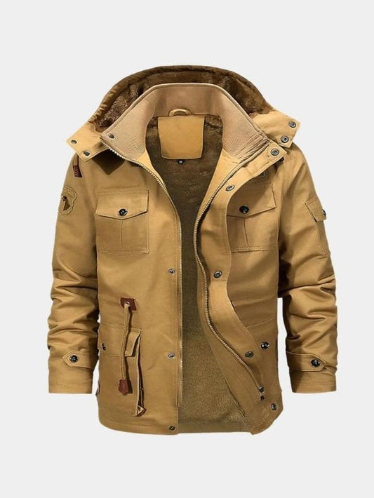 Adrian | Camelfarbene Outdoorjacke mit Kapuze