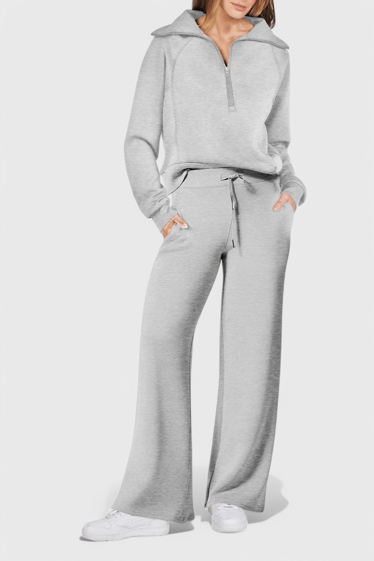 Agnes | Lockerer Pullover & weite Hose Set