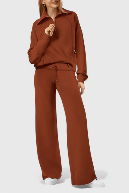 Agnes | Lockerer Pullover & weite Hose Set