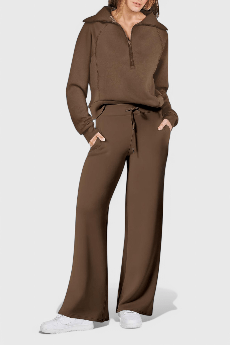 Agnes | Lockerer Pullover & weite Hose Set