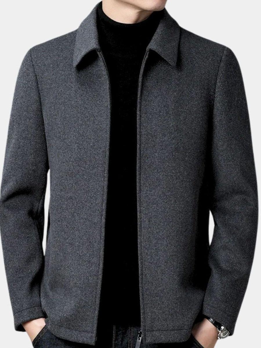 Alexander | Graue Freizeitjacke mit Reißverschluss