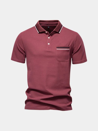 Arnold | Weißes Poloshirt mit Brusttasche