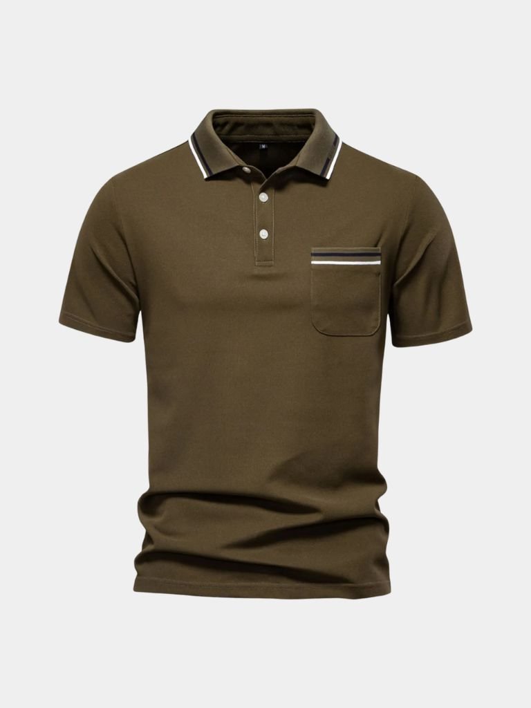 Arnold | Weißes Poloshirt mit Brusttasche